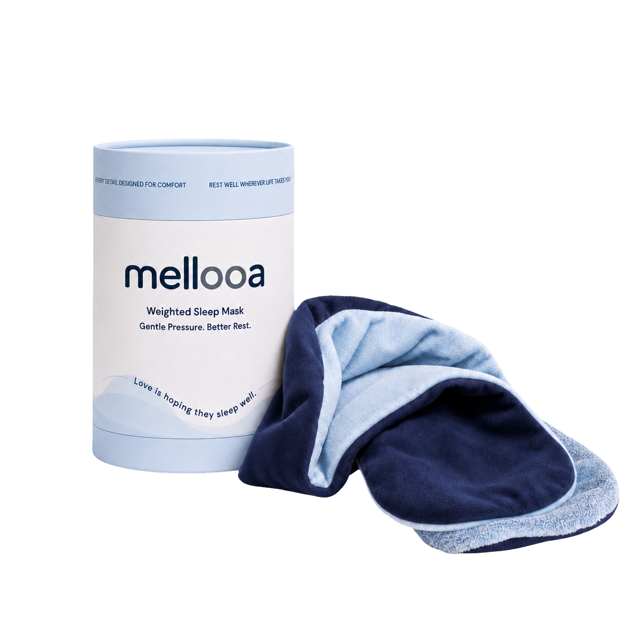Mellooa weighted sleep mask with packaging