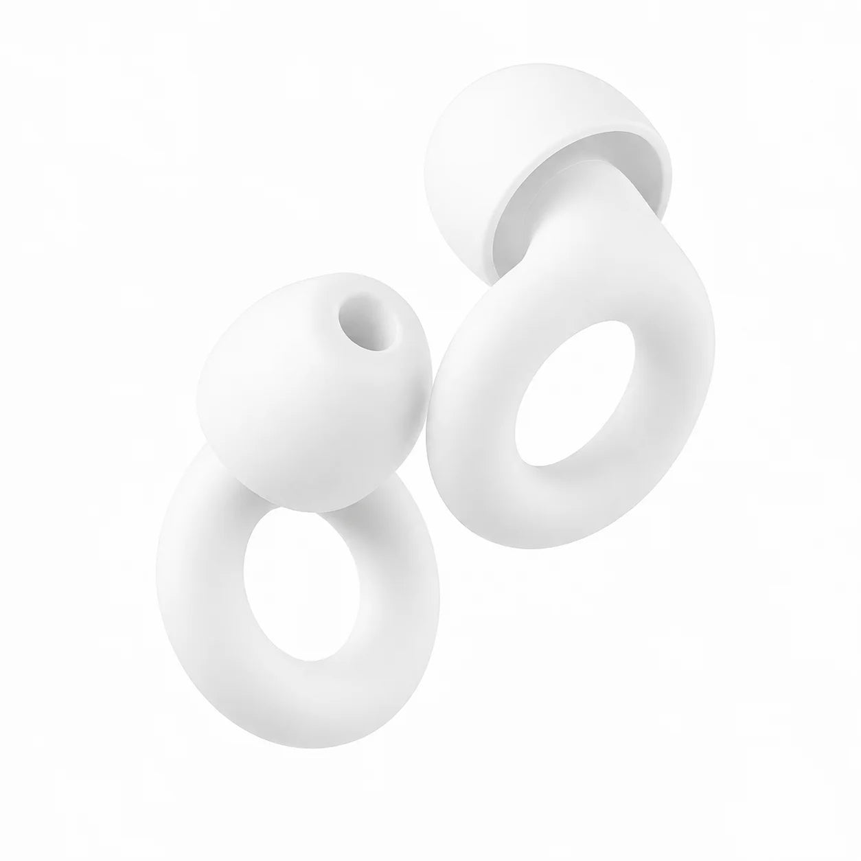 Cloud White reusable silicone earplugs